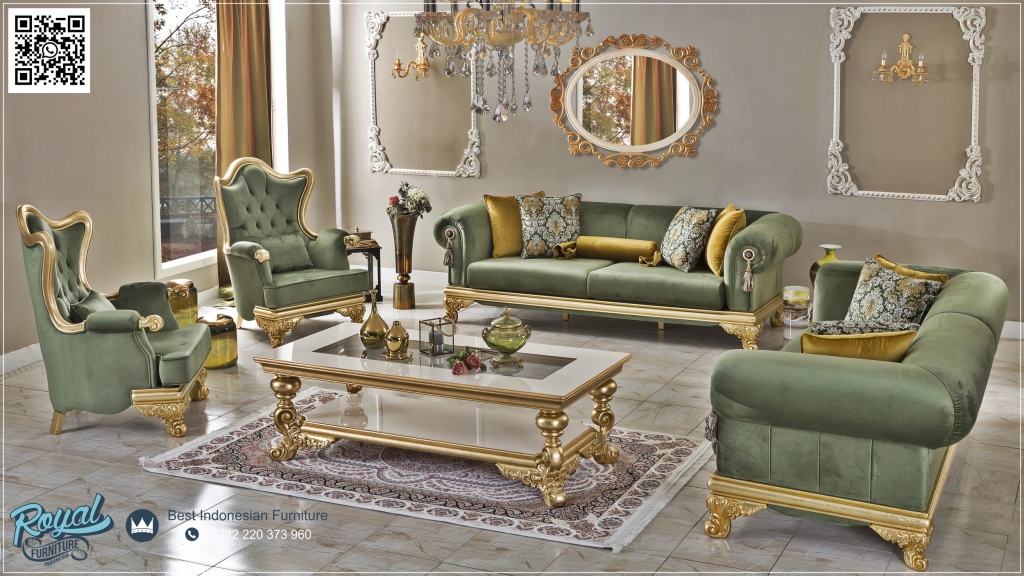 Sofa Tamu Mewah Ukir Klasik Jepara Gold Duco Sofa Tamu Mewah Sofa Tamu Klasik Set Sofa Tamu Terbaru Mebel Sofa Jepara