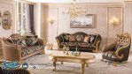 Set Sofa Tamu Klasik Mewah Gold Marsente