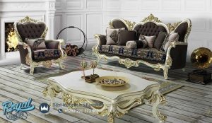 Set Sofa Tamu Mewah Elegan Ukir Klasik