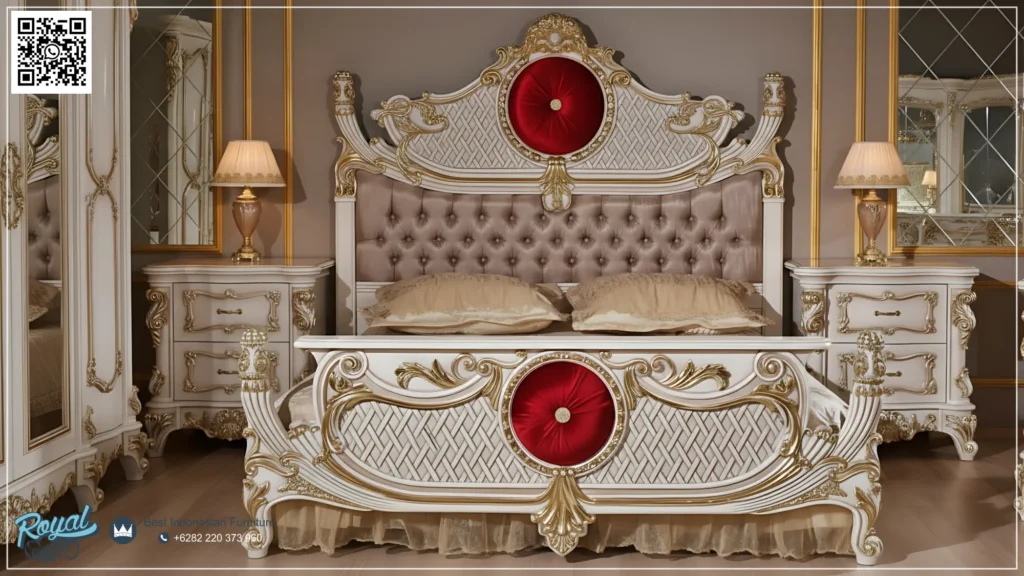 Tempat Tidur Mewah Sehnaz Ukiran Jepara Model Eropa