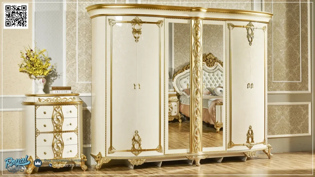 Lemari Wardrobe Kamar Tidur Set Klasik Mewah Ukir Jepara Terbaru