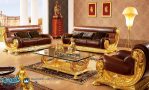 Set Sofa Tamu Klasik Mewah Fancy Gold Terbaru