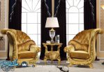 Sofa Teras Klasik Mewah Gold Arabian