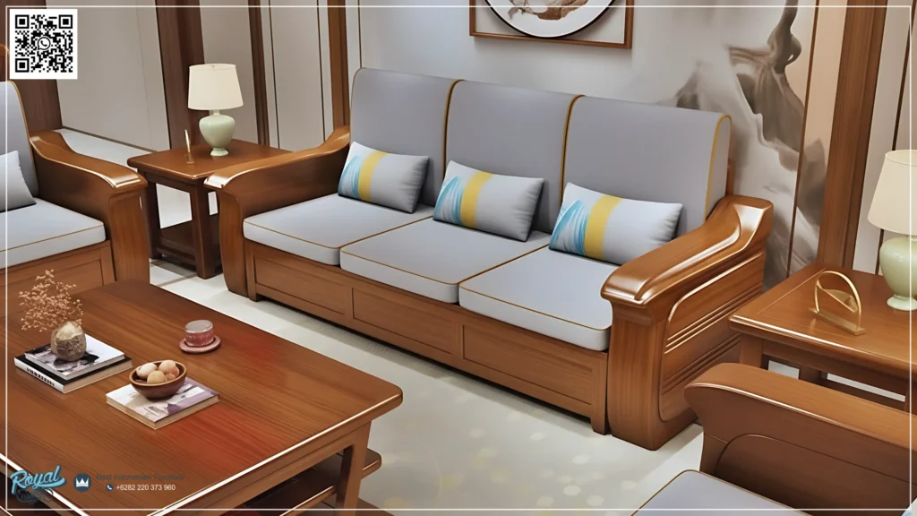 Harga Sofa 3 Dudukan untuk Ruang Tamu dari Kayu Jati Minimalis Modern Terbaru