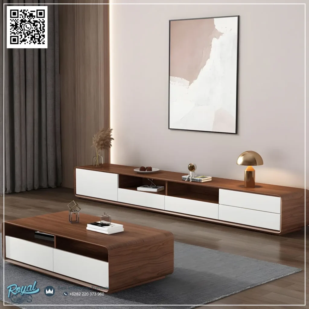 Bufet Meja TV Minimalis Media Console Scandinavian