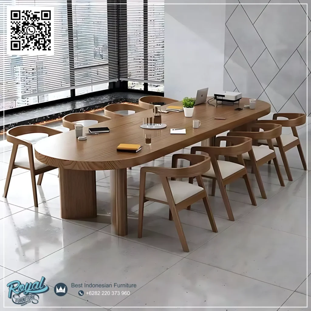 Meja Meeting Kantor 8 Orang Minimalis Jepara