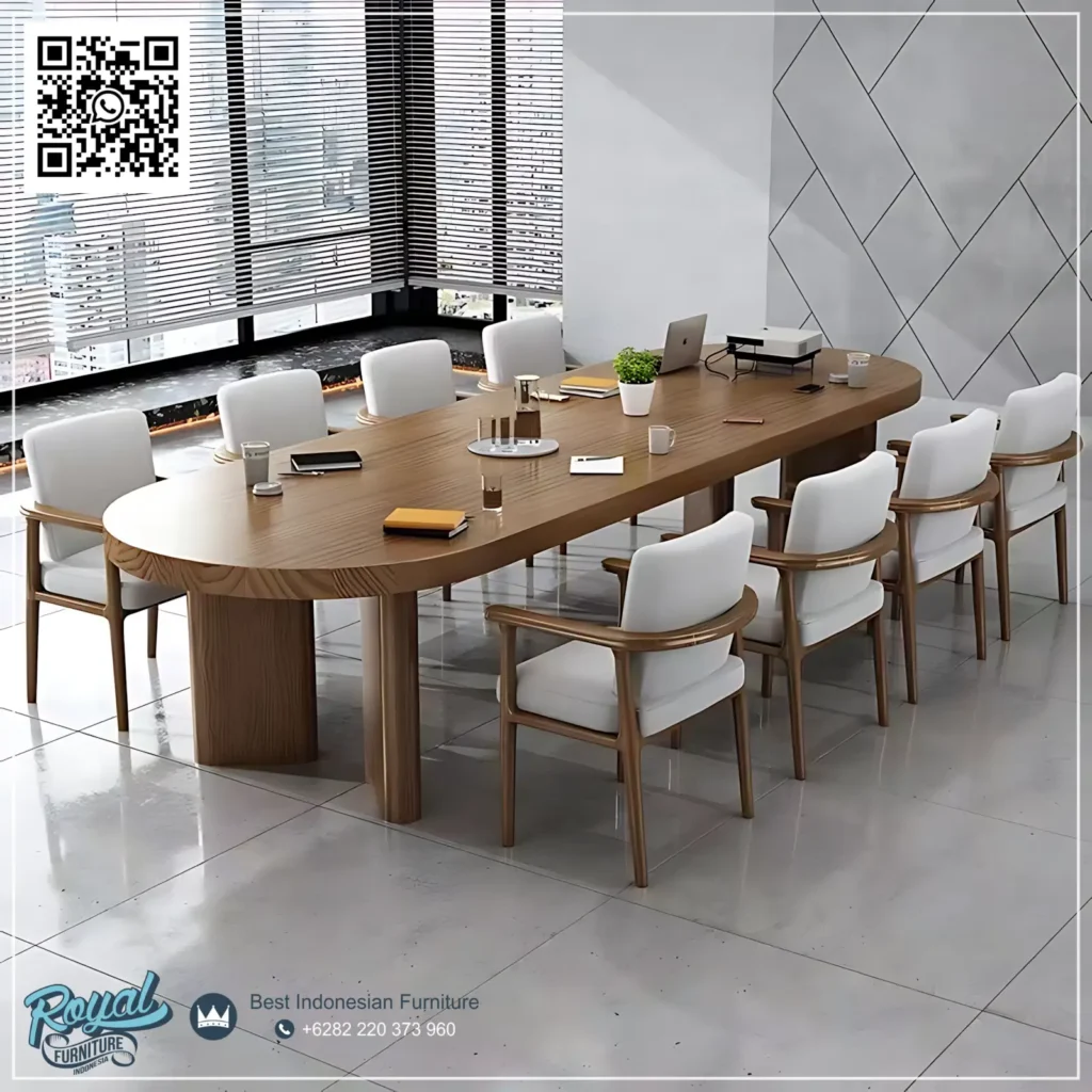 Model Meja Meeting Kantor 8 Orang Minimalis Jepara
