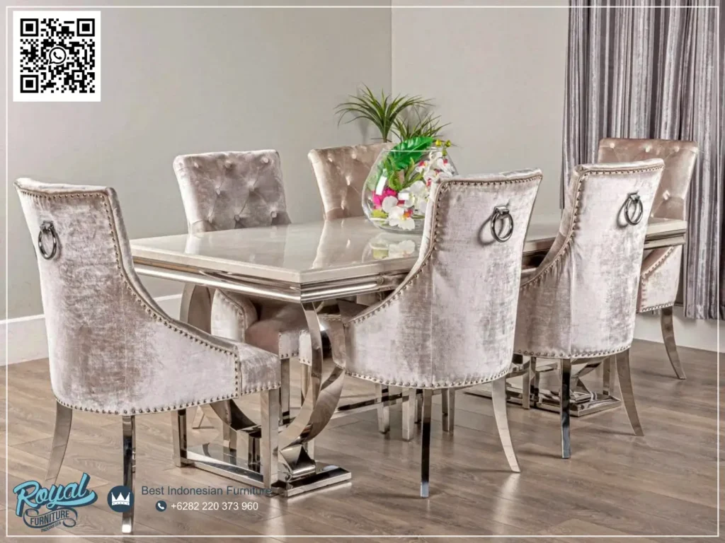 Dining Set Meja Makan Jepara Minimalis Luxury Terbaru Mewah Wonderfull