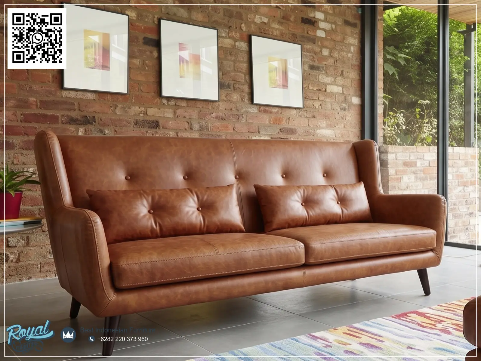 Sofa Minimalis Vintage Terbaru Kulit Asli