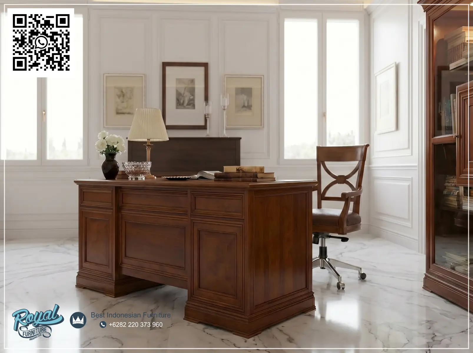 Sale Meja Kantor Kayu Jati Mewah Ddsk Executive