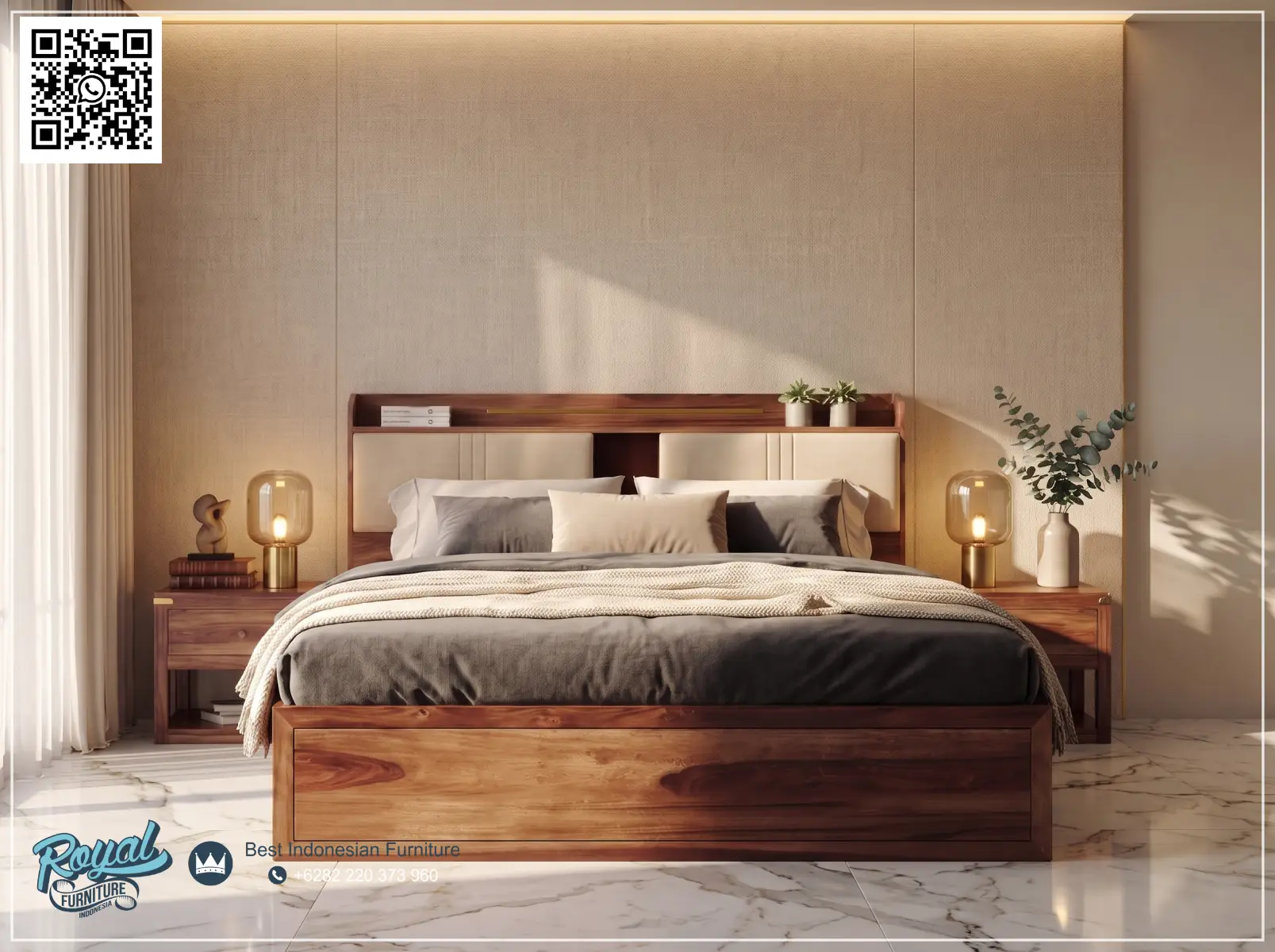 Dipan Jati Minimalis Model Baru Royal Bedroom
