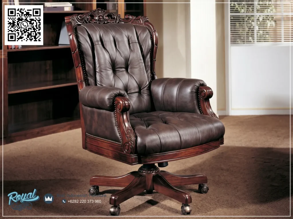 Kursi Direktur Kayu Jati Mewah Modern Solid Wood Terbaru