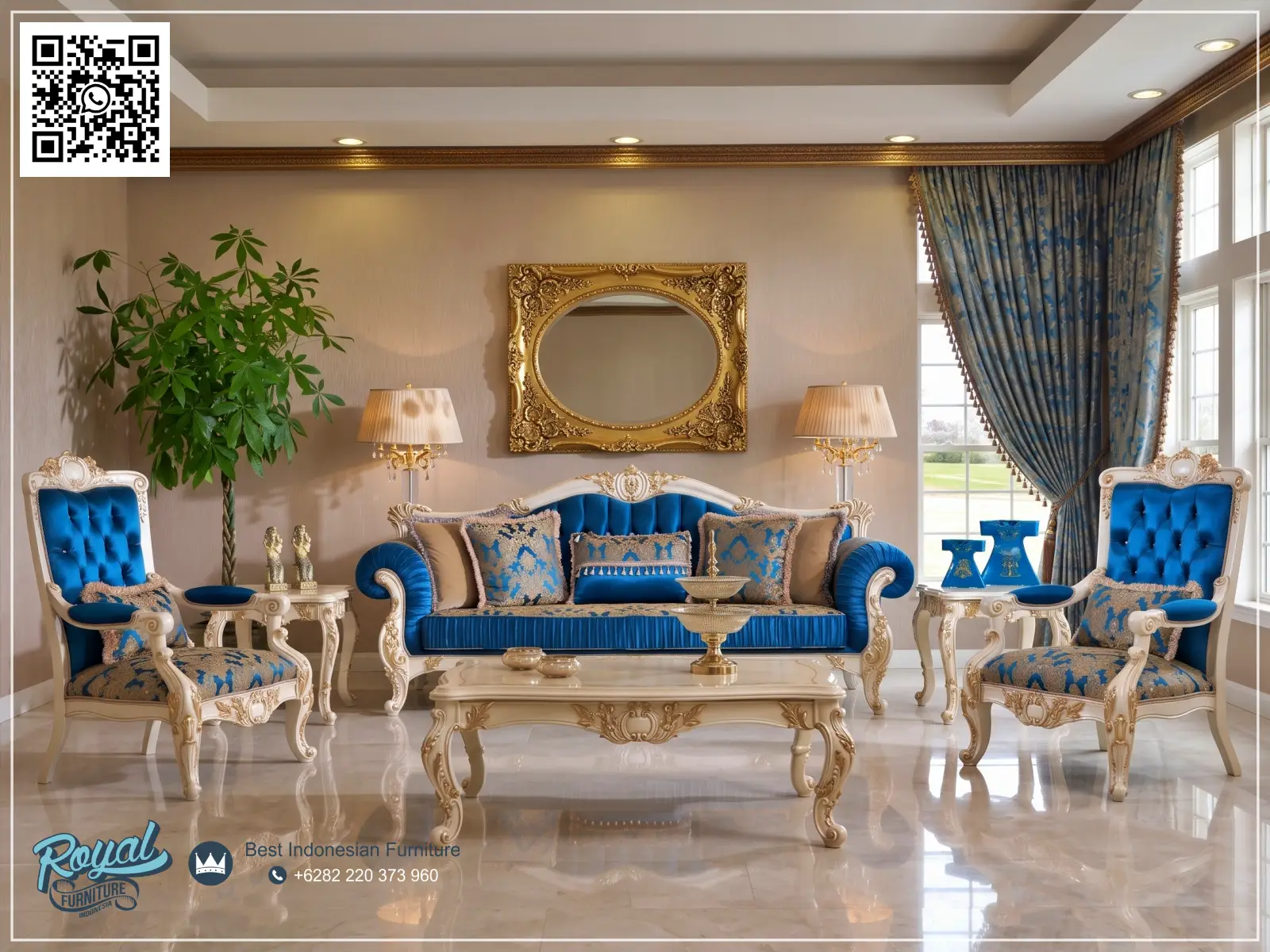 Set Sofa Tamu Mewah Classic Jepara