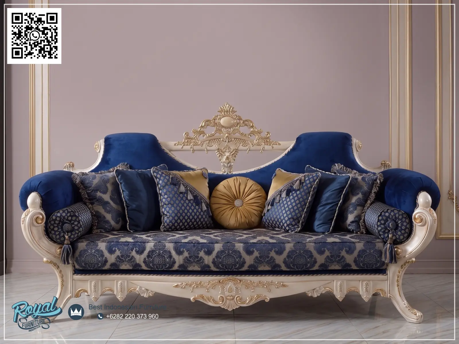 Sofa 3 Seater Klasik Turki Style Ukiran Jepara