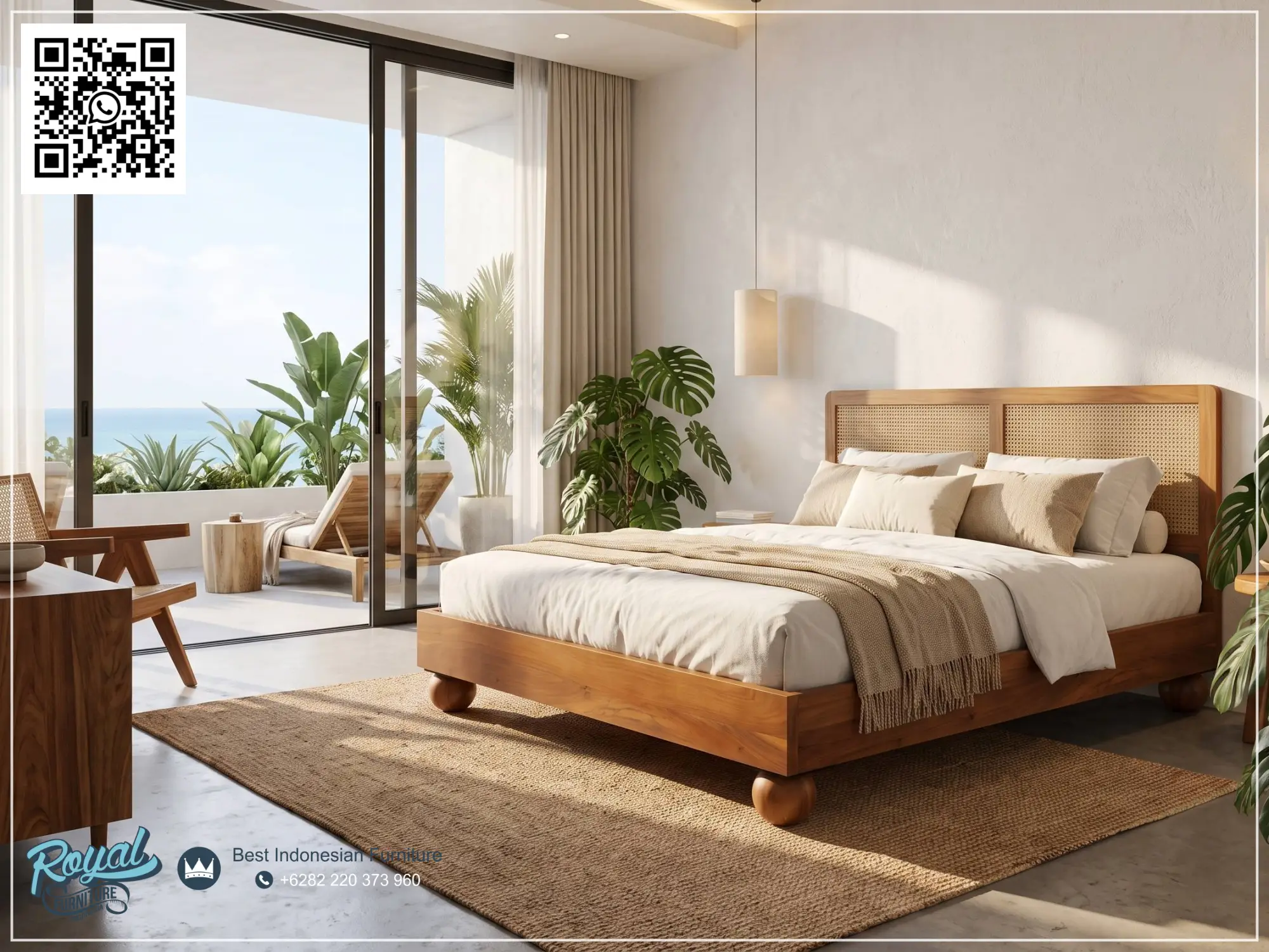 Bedroom Tempat Tidur Villa Bali Natural Minimalis