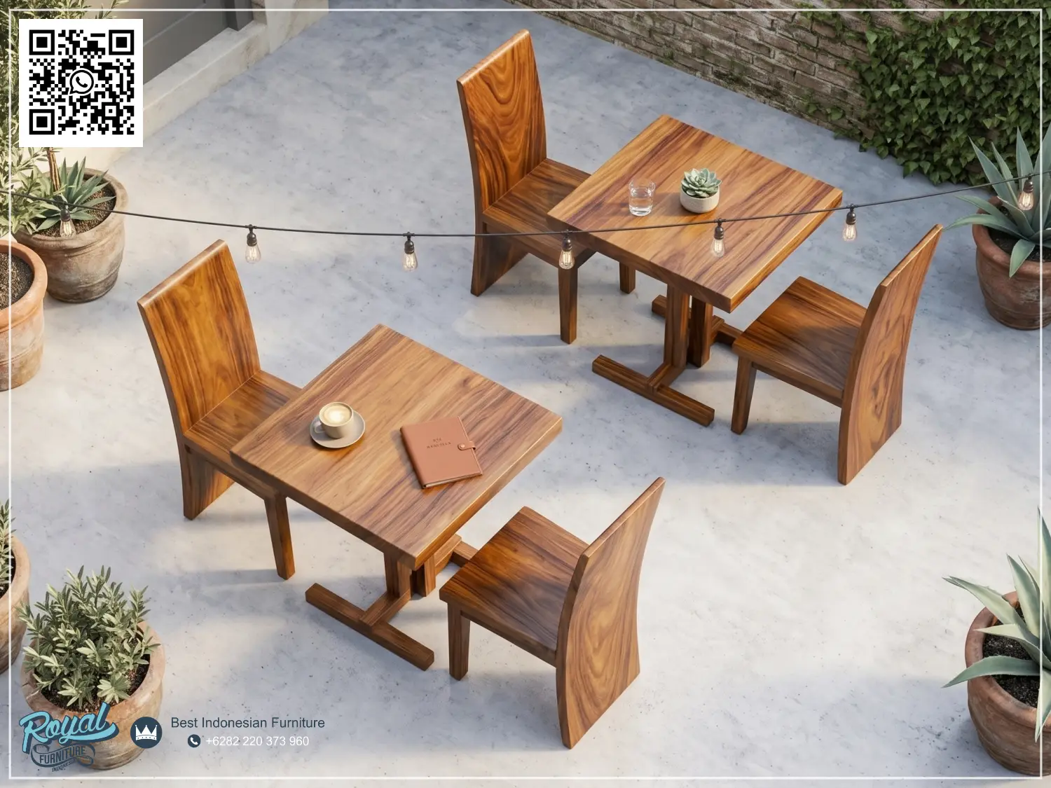 Furniture Ruang Kursi Meja Cafe Outdoor Aesthetic