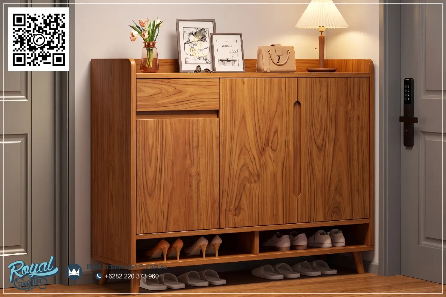 Lemari Rak Sepatu Tertutup Model Aesthetic
