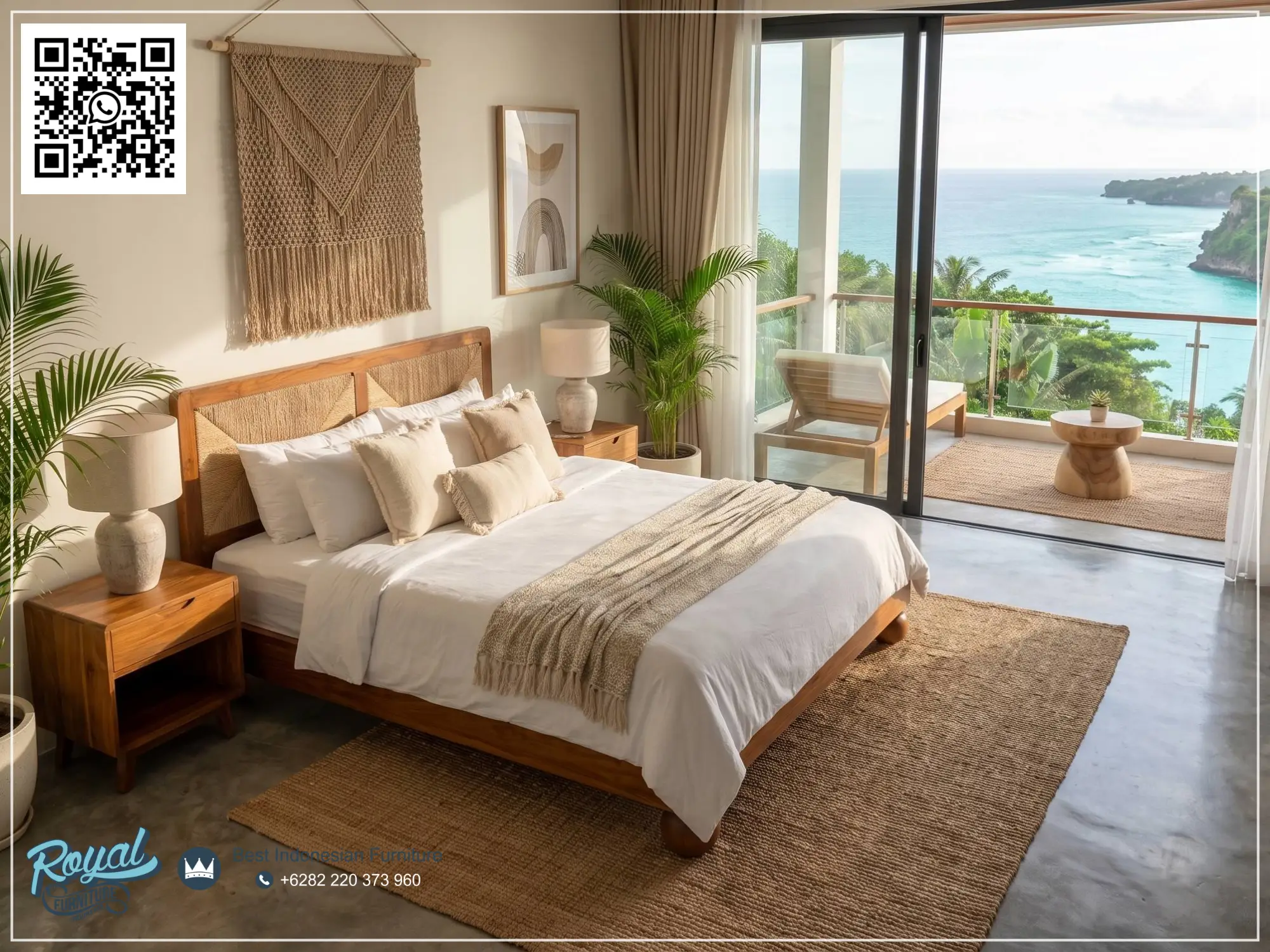 Ranjang Tempat Tidur Villa Bali Natural Minimalis