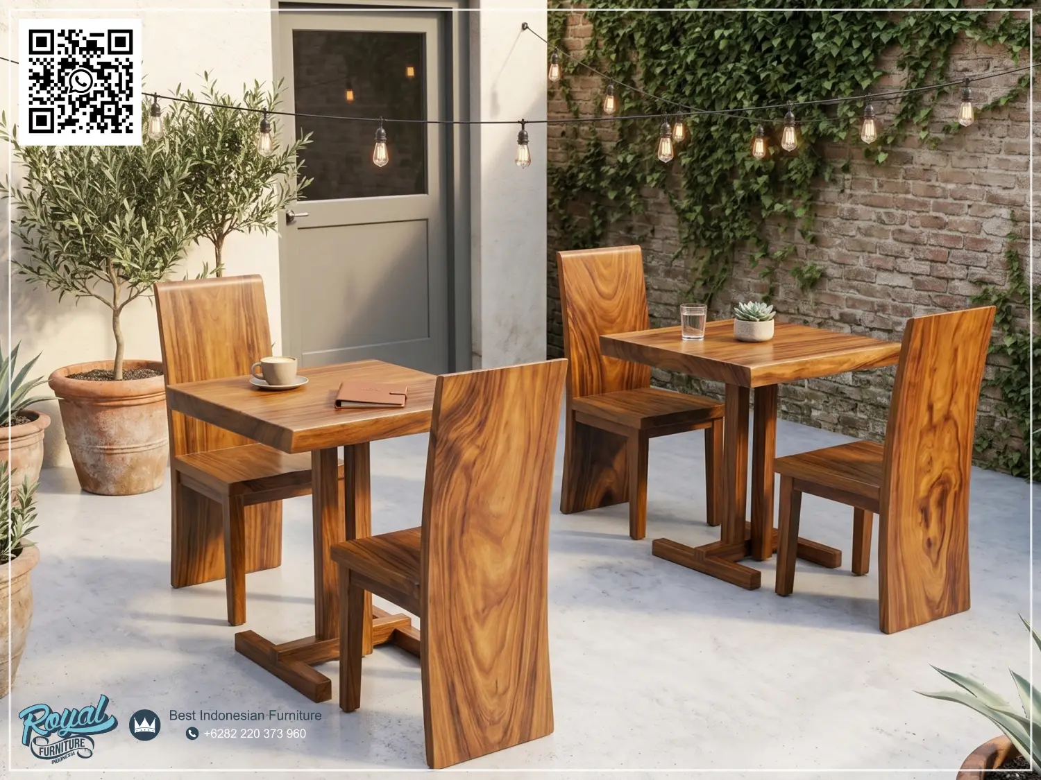 Set Kursi Meja Cafe Outdoor Aesthetic