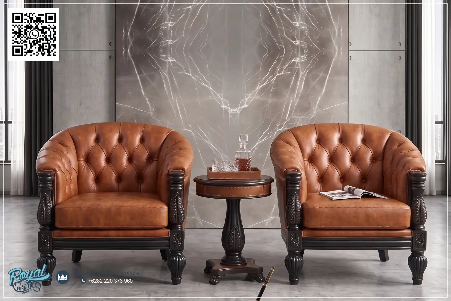 Sofa Teras Kulit Klasik Jepara Gaya Eropa Exclusive Royal Furniture Indonesia