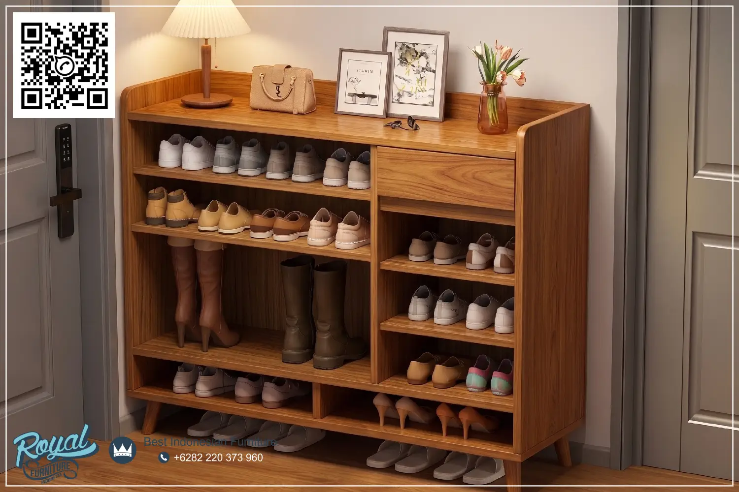 Solusi Ruangan Lemari Rak Sepatu Tertutup Model Aesthetic