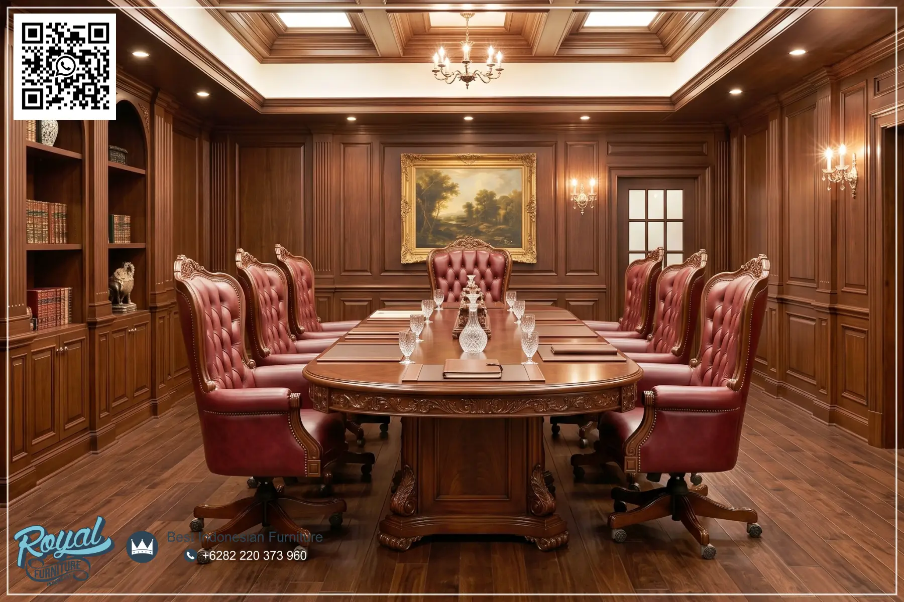 8 Kursi Kulit Set Meja Ruang Rapat Kantor Executive MK-Royal-091 8 Kursi Kulit Set Meja Ruang Rapat Kantor Executive MK-Royal-091