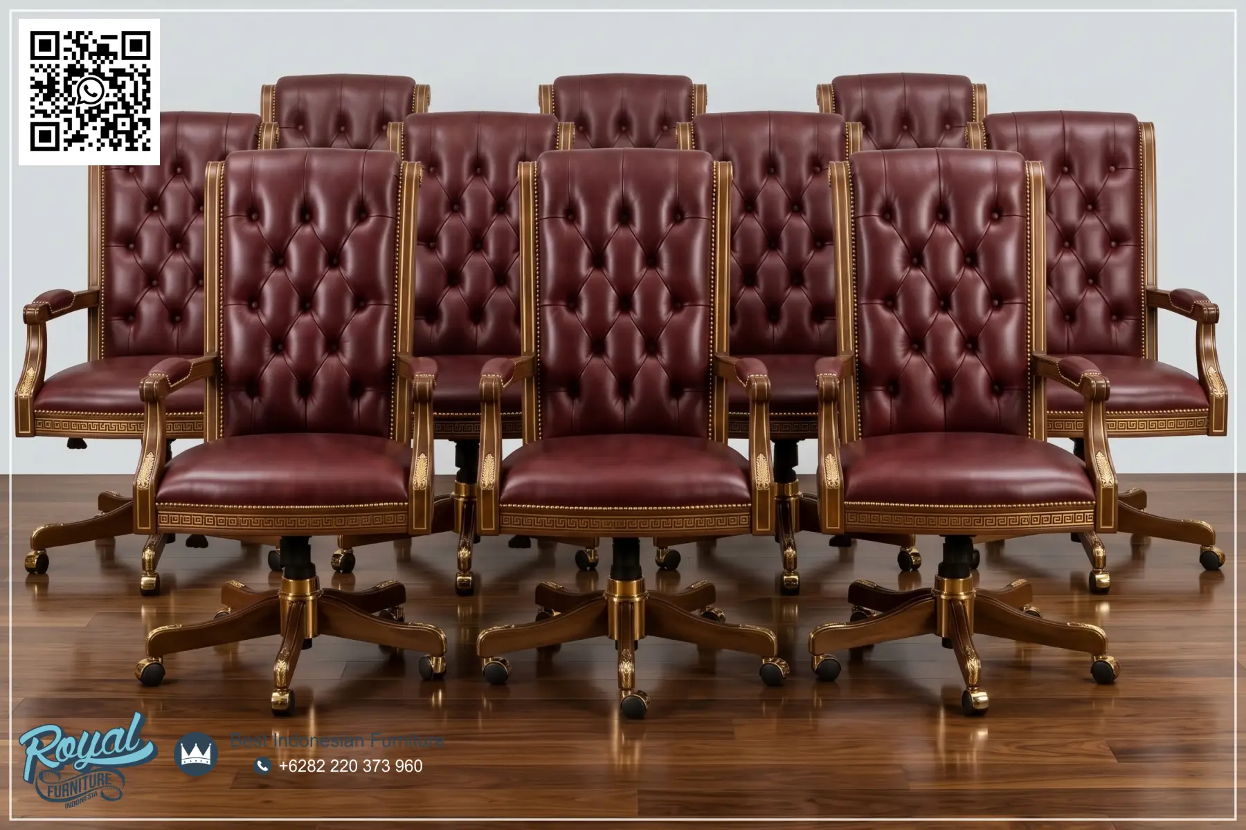 Executive Leather Chair Set Meja Ruang Meeting 10 Kursi Kulit Asli Jepara Executive Leather Chair Set Meja Ruang Meeting 10 Kursi Kulit Asli Jepara