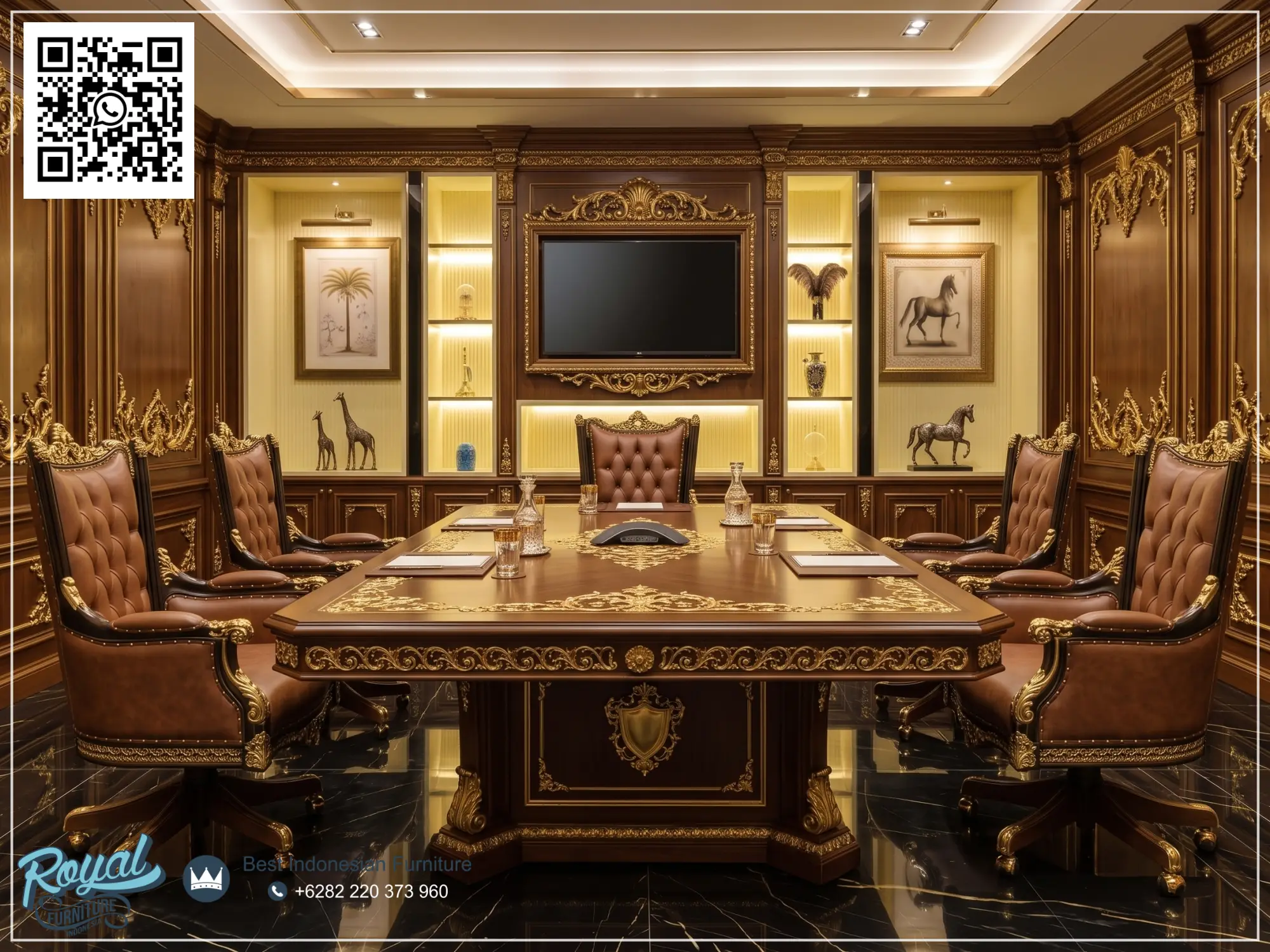 Set Ruang Meetting Table Luxury Design Meja Direktur Klasik Eropa