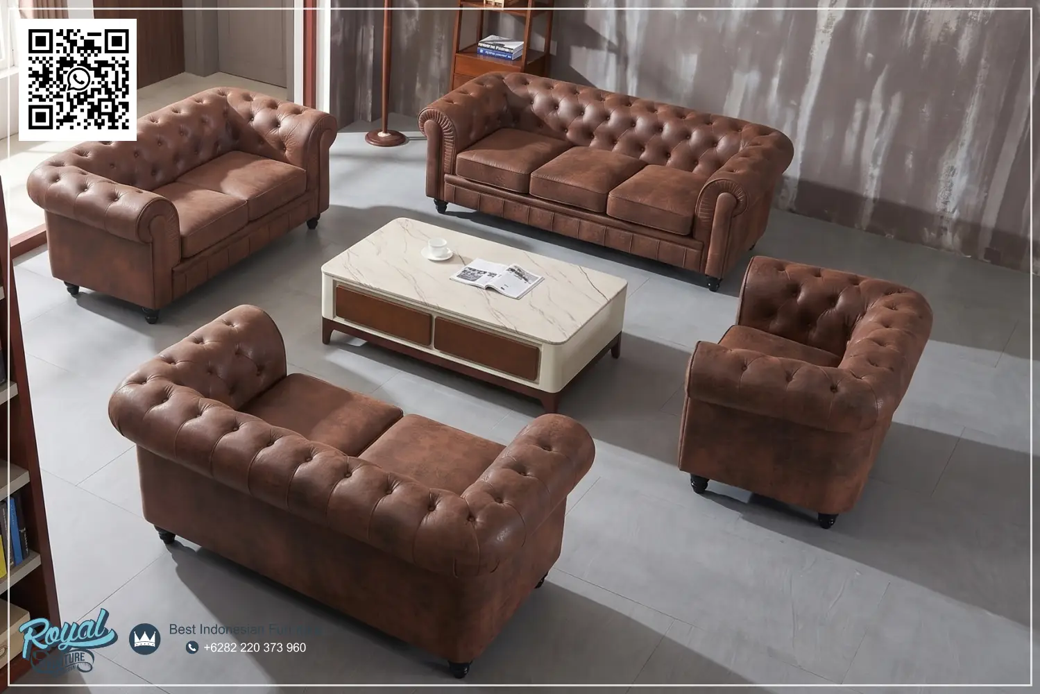 Sofa Chesterfield Mewah Ruang Tamu Vintage Style Jakarta Bandung Sofa Chesterfield Mewah Ruang Tamu Vintage Style Jakarta Bandung