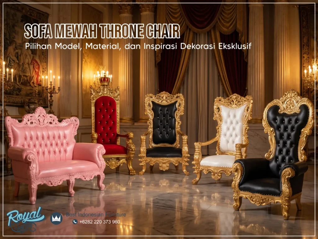 Sofa Mewah Throne Chair Royal Furniture Jepara Indonesia