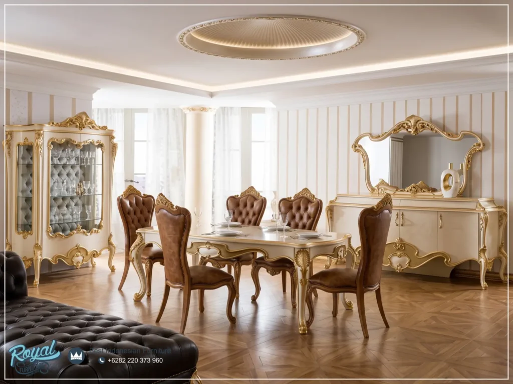 Dining Set Model Meja Makan Jepara Ukir Terbaru Modern Turki Kardenya